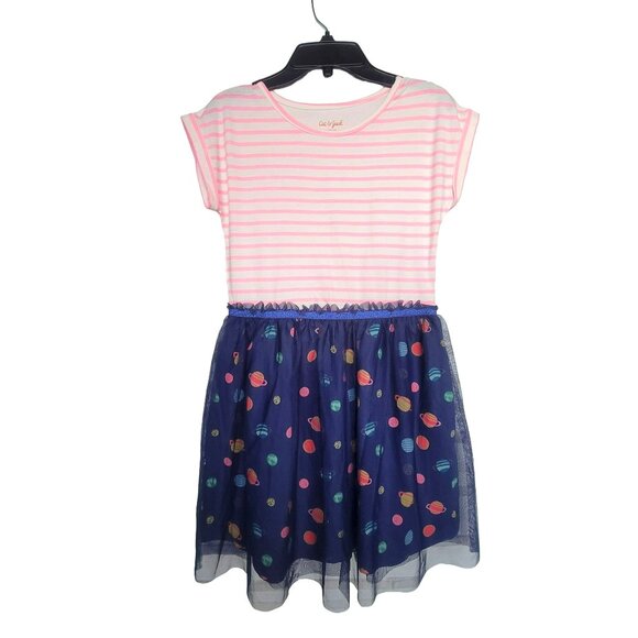 Cat & Jack Other - ✨cat & jack Size L(10/12) big girls dress sleeve less blue pink planets theme